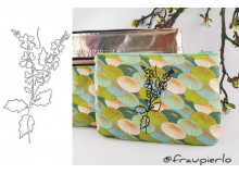 Stickdatei - Garden Flowers Lineart 6 Immergrün